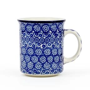 Kubek ceramiczny 236 0,3l <br>2615X Kobaltowa koronka Bolesławiec